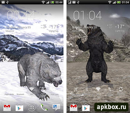 Pocket Bear HD - живые обои со злым медведем