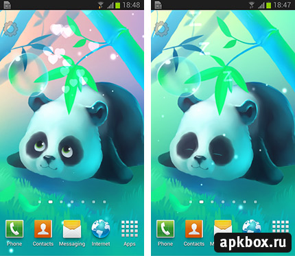 Живые обои Bamboo Panda для Android