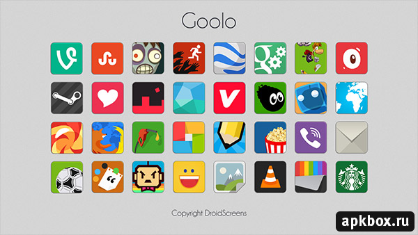 Goolo Icons - Иконки с закруглёнными краями для Android
