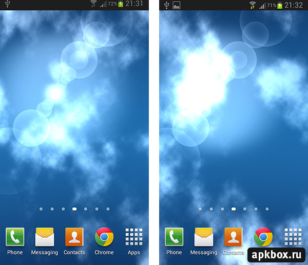 Galaxy S4 Real Sky - Живые обои с голубым небом