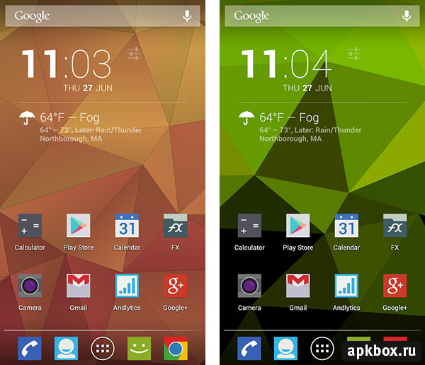Nexus Triangles. Живые обои для Android с треугольниками