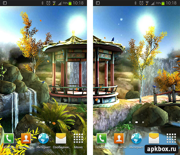 Живые обои Oriental Garden 3D для Android