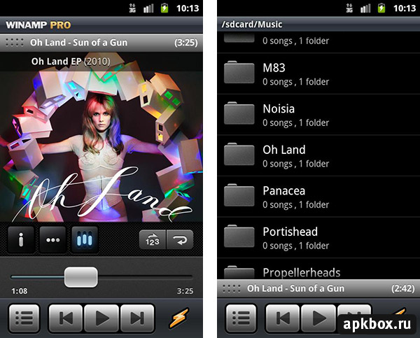 Winamp - Музыкальный плеер для Android