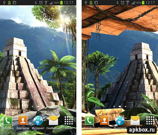 Mayan Mystery 3D. Живые обои с архитектурой майя