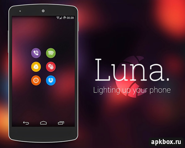 Luna Icon Pack. Светящиеся иконки
