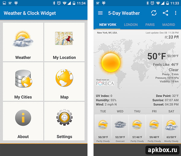 Android Weather & Clock Widget